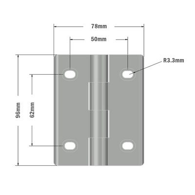 51-030-1 MODULAR SOLUTIONS ALUMINUM HINGE 45 BUTT W/HARDWARE
